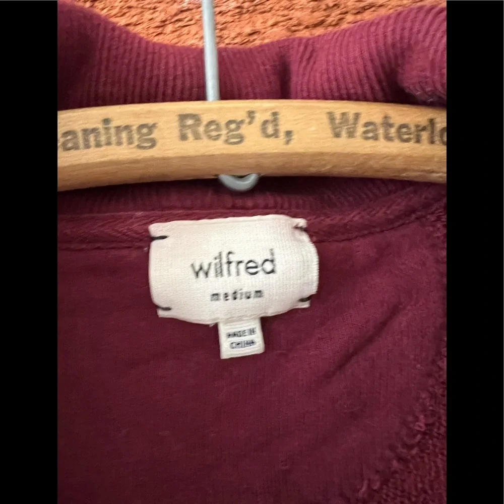 Wilfred Aritzia Diderot Cardigan Maroon M - Picture 4 of 4